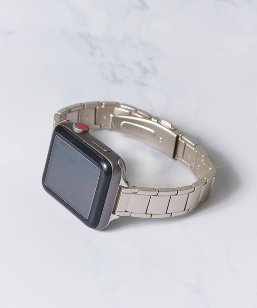 zandy（ズィーアンドワイ）の「【zandy / ズィー・アンド・ワイ】アップルウォッチバンド ラインステンレスバンド（デジタル腕時計・レディース・アンティークシルバー/ピンクゴールド/ブラック/シルバー・SMALL/MEDIUM）」の3枚目の写真