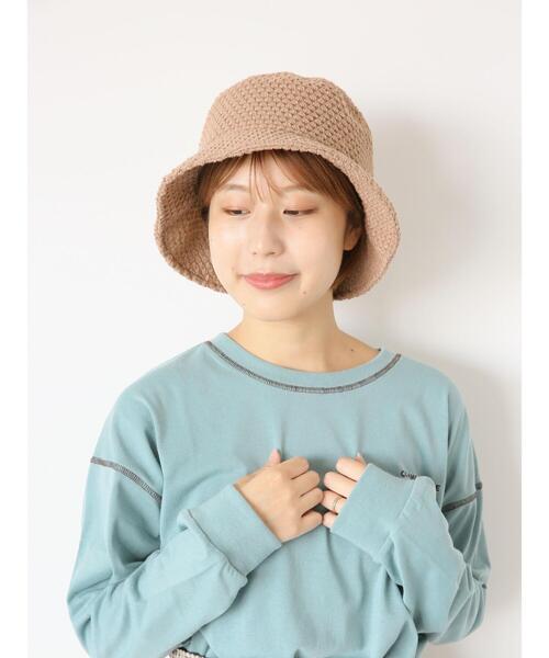 ehka sopo（エヘカソポ）の「ネット編みバケットハット（ハット・レディース・カーキ/ブラック/ベージュ・F）」の11枚目の写真