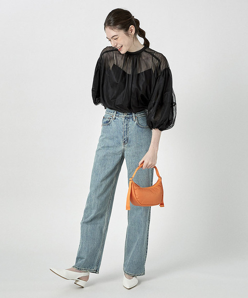 LeSportsac（レスポートサック）の「SHEEN MINI CRESCENT オレンジ