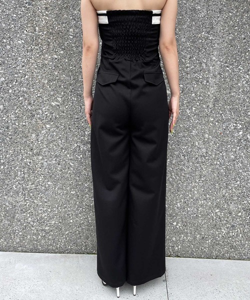 ENVYM（アンビー）の「スーツベアオールインワン（サロペット/オーバーオール・レディース・ベージュ/ブラック・FREE）」の11枚目の写真