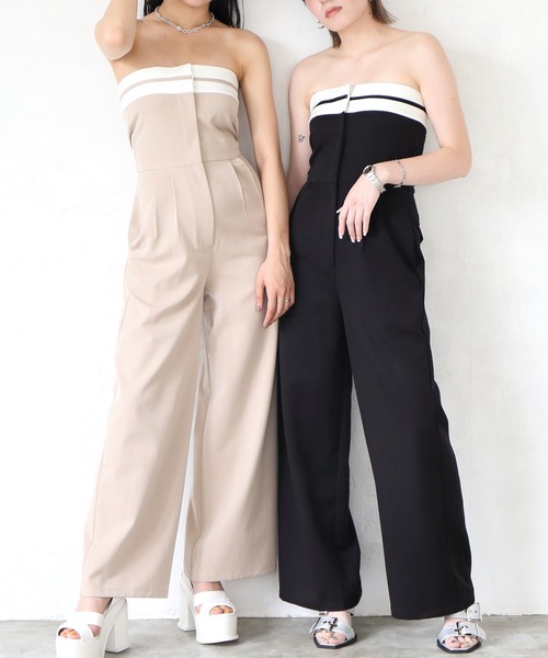 ENVYM（アンビー）の「スーツベアオールインワン（サロペット/オーバーオール・レディース・ベージュ/ブラック・FREE）」の19枚目の写真