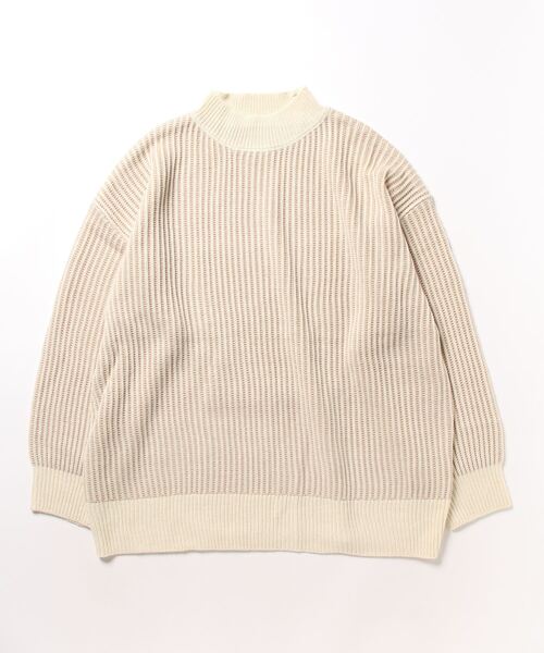 STYLEBLOCK(スタイルブロック)の「ストライプ柄ニットプルオーバー(ニット/セーター・レディース・ブラック/ベージュ/ホワイト系その他・M)」の2枚目の写真