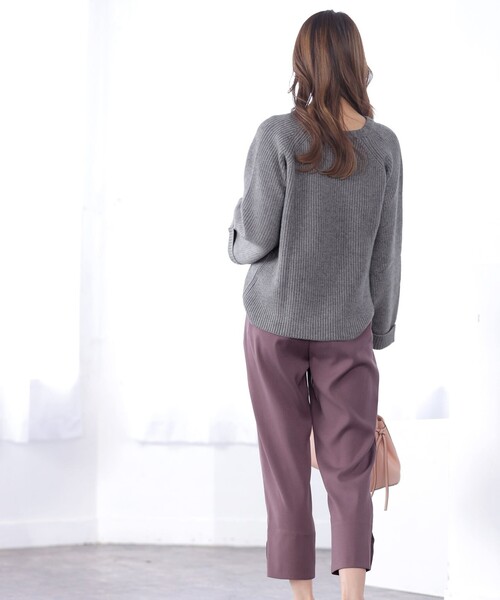 Tiaclasse(ティアクラッセ)の「【洗える】スリットパールテーパードパンツ(その他パンツ・レディース・ピンク/ブラック/パープル/ネイビー・M/L/S)」の21枚目の写真