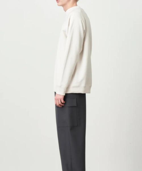 ATON(エイトン)の「ATON(エイトン)ZERO TSURI URAKE | SWEAT SHIRTS(スウェット・メンズ・ホワイト/ブラック・2/4/6)」の7枚目の写真