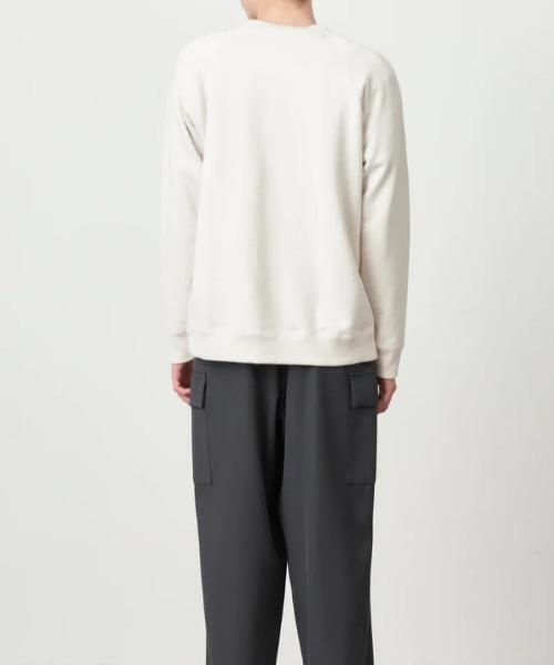 ATON(エイトン)の「ATON(エイトン)ZERO TSURI URAKE | SWEAT SHIRTS(スウェット・メンズ・ホワイト/ブラック・2/4/6)」の6枚目の写真
