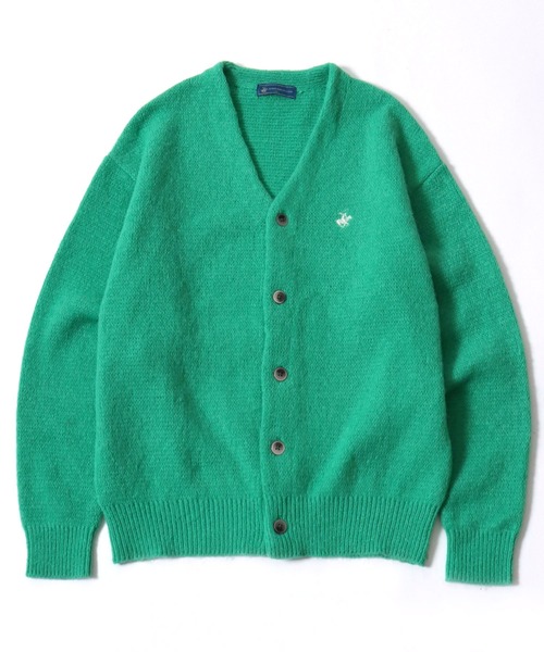 未使用級Acne Studios 24AW ポロウールカーディガン グリーン 緑 送料・関税込み＊ACNE STUDIOS ウール混 カーディガングリーン (Acne