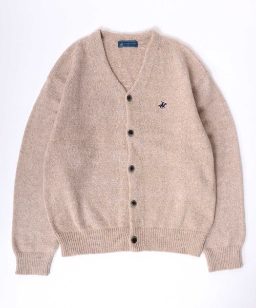 BEVERLY HILLS POLO CLUB（ビバリーヒルズポロクラブ）の「BEVERLY HILLS POLO CLUB モヘアライク ニットカーディガン ユニセックス/ワンポイント刺繍/チェック柄・無地（カーディガン/ボレロ・レディース・ベージュ/ブラック/ブルー/ブルー系その他/パープル/グリーン/ブラウン系その他/グレー系その他/レッド/イエロー系その他/グリーン系その他2/パープル系その他/ベージュ系その他/ピンク/グリーン系その他/グレー系その他3/グレー系その他2/オレンジ/ブルー系その他3/ピンク系その他/ブルー系その他2/オレンジ系その他/ブラック系その他/ブラウン系その他3/オレンジ系その他2/ホワイト×パープル/グレー系その他4/ピンク系その他2/ブラウン系その他2/グレー/グリーン系1/ブラック×ピンク/ブルー系その他4・L/M/XL）」の14枚目の写真
