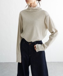 LBC | ミニワッフルボーダータートル(Tシャツ/カットソー)