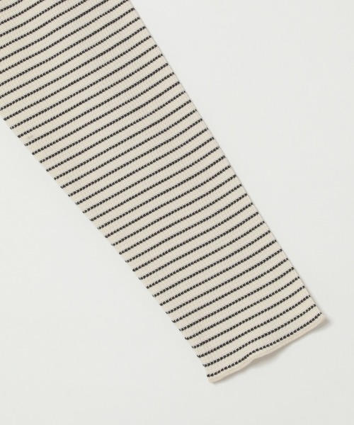 LBC(エルビーシー)の「ミニワッフルボーダータートル(Tシャツ/カットソー・レディース・オフホワイト/ブラック・L/M)」の15枚目の写真