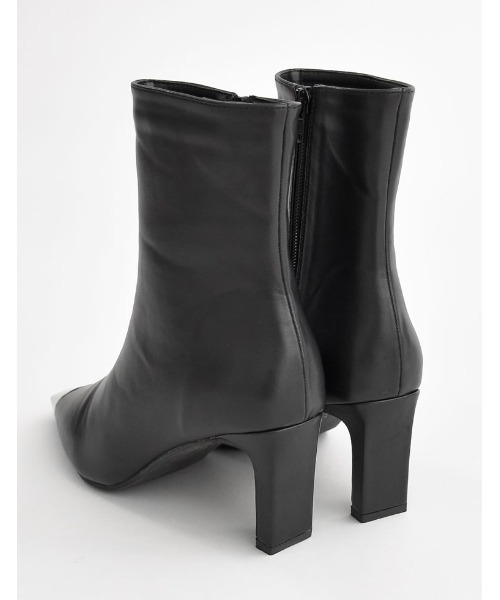 Re:EDIT（リエディ）の「[辻元舞さん着用][2023-24 WINTER COLLECTION][大きいサイズ有]スクエアトゥメタルデザインミドルブーツ（ブーツ・レディース・ベージュ/ブラック・SMALL/XX-LARGE/LARGE/MEDIUM/X-LARGE）」の21枚目の写真