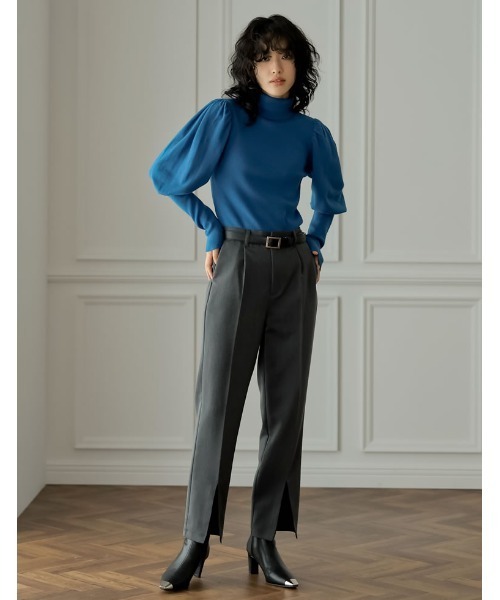 Re:EDIT（リエディ）の「[辻元舞さん着用][2023-24 WINTER COLLECTION][大きいサイズ有]スクエアトゥメタルデザインミドルブーツ（ブーツ・レディース・ベージュ/ブラック・SMALL/XX-LARGE/LARGE/MEDIUM/X-LARGE）」の6枚目の写真