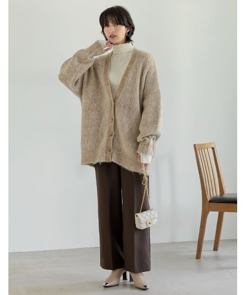 Re:EDIT（リエディ）の「[辻元舞さん着用][2023-24 WINTER COLLECTION][大きいサイズ有]スクエアトゥメタルデザインミドルブーツ（ブーツ・レディース・ベージュ/ブラック・SMALL/XX-LARGE/LARGE/MEDIUM/X-LARGE）」の17枚目の写真