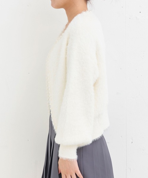 Crea titty&Co. PETIT（クレアティティーアンドコープチ）の「【Crea titty&Co.PETIT 】パール付きニットカーディガン（カーディガン/ボレロ・レディース・ホワイト/ブラック・FREE）」の11枚目の写真