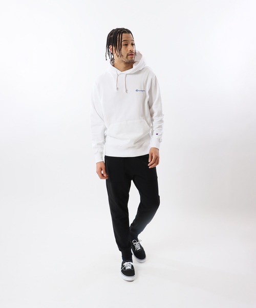 Champion(チャンピオン)の「【Champion/チャンピオン】メンズ ベーシック フーデッドスウェットシャツ(パーカー・メンズ・ブラック/ネイビー/グレー/モカ/ホワイト・MEDIUM/SMALL/X-LARGE/LARGE)」の7枚目の写真