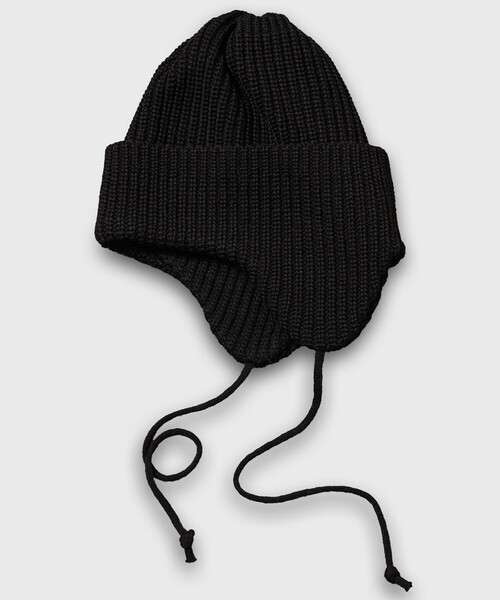 RACAL(ラカル)の「RACAL/ラカル 別注 Ear Flap Knit Cap/イヤー フラップ ニットキャップ(ニットキャップ/ビーニー・メンズ・ナチュラル/ブラック/グレイッシュベージュ/オレンジ・FREE)」の6枚目の写真