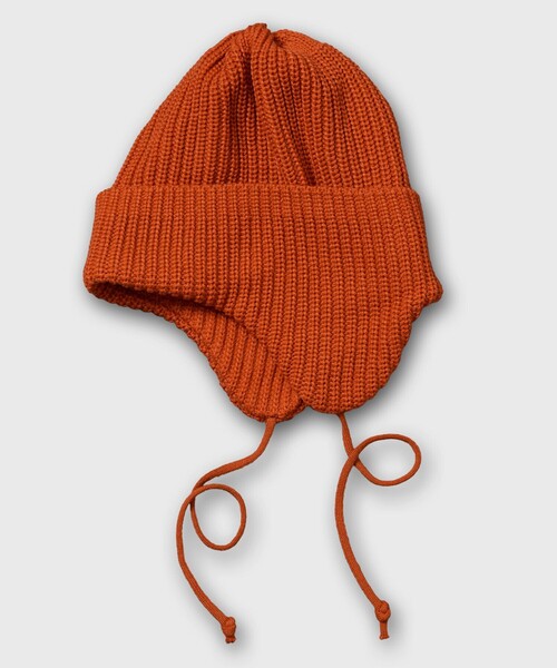 RACAL(ラカル)の「RACAL/ラカル 別注 Ear Flap Knit Cap/イヤー フラップ ニットキャップ(ニットキャップ/ビーニー・メンズ・ナチュラル/ブラック/グレイッシュベージュ/オレンジ・FREE)」の11枚目の写真