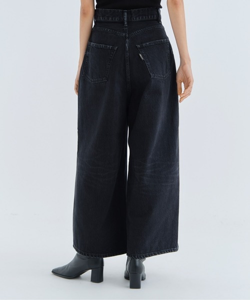 PHOTOCOPIEU(フォトコピュー)の「【PHOTOCOPIEU/フォトコピュー】WIDE-LEG USUD DENIM JEAN/ワイドレッグユーズドデニム/ジーンズ(デニムパンツ・レディース・ブラック/ピンクベージュ・36/38/34)」の5枚目の写真