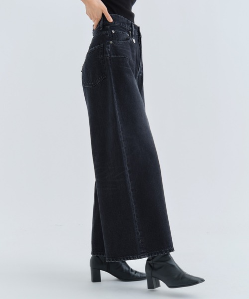 PHOTOCOPIEU(フォトコピュー)の「【PHOTOCOPIEU/フォトコピュー】WIDE-LEG USUD DENIM JEAN/ワイドレッグユーズドデニム/ジーンズ(デニムパンツ・レディース・ブラック/ピンクベージュ・36/38/34)」の6枚目の写真