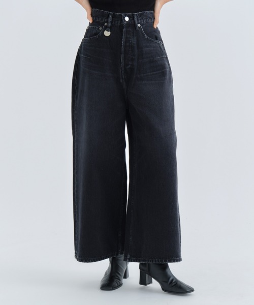 PHOTOCOPIEU(フォトコピュー)の「【PHOTOCOPIEU/フォトコピュー】WIDE-LEG USUD DENIM JEAN/ワイドレッグユーズドデニム/ジーンズ(デニムパンツ・レディース・ブラック/ピンクベージュ・36/38/34)」の7枚目の写真