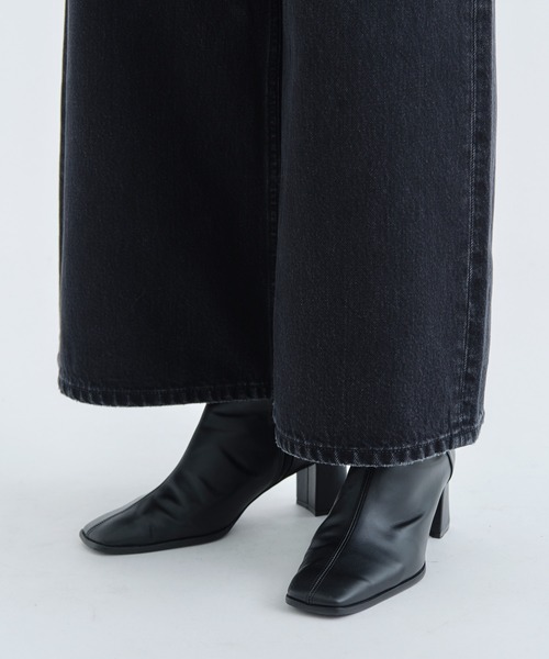 PHOTOCOPIEU(フォトコピュー)の「【PHOTOCOPIEU/フォトコピュー】WIDE-LEG USUD DENIM JEAN/ワイドレッグユーズドデニム/ジーンズ(デニムパンツ・レディース・ブラック/ピンクベージュ・36/38/34)」の12枚目の写真