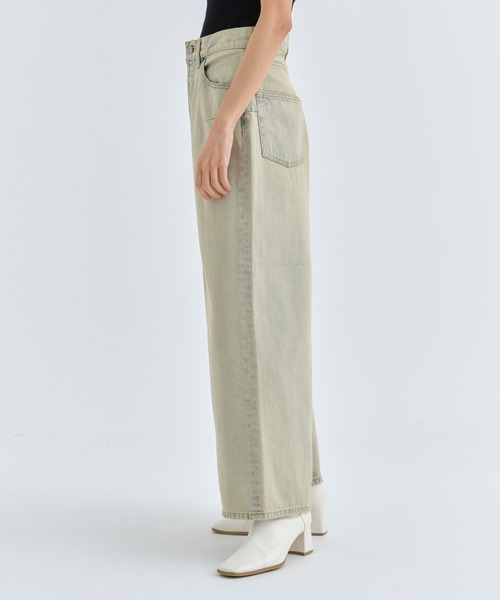 PHOTOCOPIEU(フォトコピュー)の「【PHOTOCOPIEU/フォトコピュー】WIDE-LEG USUD DENIM JEAN/ワイドレッグユーズドデニム/ジーンズ(デニムパンツ・レディース・ブラック/ピンクベージュ・36/38/34)」の14枚目の写真