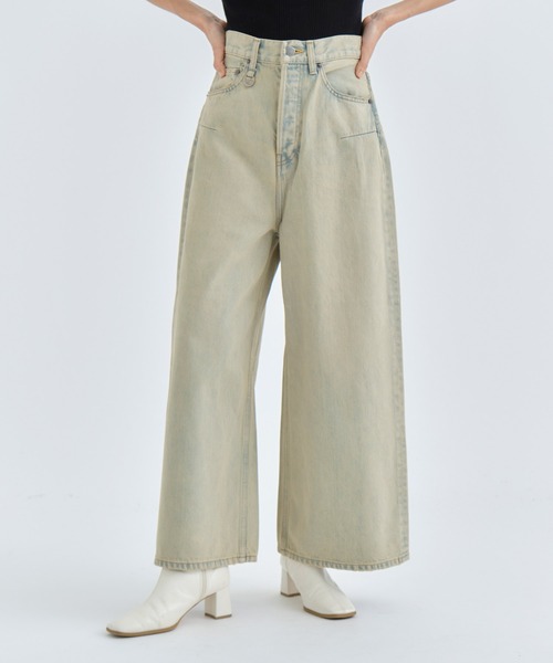 PHOTOCOPIEU(フォトコピュー)の「【PHOTOCOPIEU/フォトコピュー】WIDE-LEG USUD DENIM JEAN/ワイドレッグユーズドデニム/ジーンズ(デニムパンツ・レディース・ブラック/ピンクベージュ・36/38/34)」の17枚目の写真