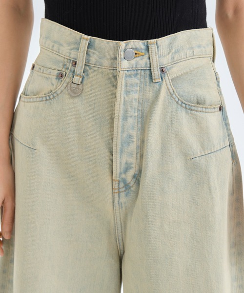 PHOTOCOPIEU(フォトコピュー)の「【PHOTOCOPIEU/フォトコピュー】WIDE-LEG USUD DENIM JEAN/ワイドレッグユーズドデニム/ジーンズ(デニムパンツ・レディース・ブラック/ピンクベージュ・36/38/34)」の18枚目の写真