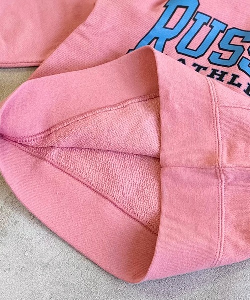 Russell Athletic(ラッセルアスレティック)の「【RUSSELL】プリントパーカー(100~150cm)(パーカー・キッズ・ブラウン/ピンク/杢グレー・100/110/120/130/140/150)」の8枚目の写真