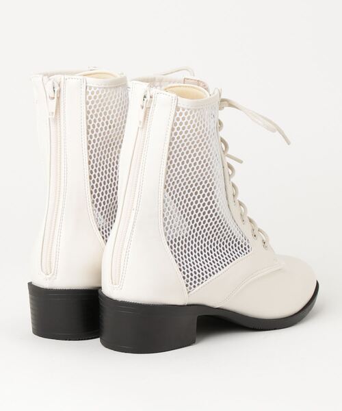 LibertyDoll（リバティードール）の「LibertyDoll/ポインテッドトゥレースアップメッシュブーツ(9120)（ブーツ・レディース・アイボリー/ブラック・S/LL/M/L）」の3枚目の写真