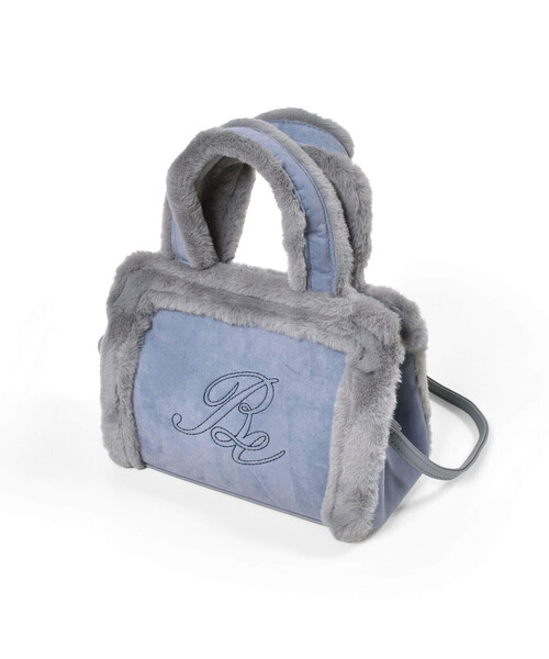 BeBe（ベベ）の「スウェード×ボアバッグ（トートバッグ・キッズ・ブルー/ベージュ・FREE）」の5枚目の写真