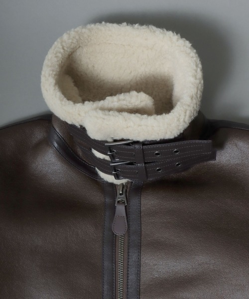 Alpha Industries(アルファインダストリーズ)の「ALPHA/アルファ B-3 FAKE MOUTON JACKET フェイクムートン ミリタリージャケット(ブルゾン・メンズ・ブラック/ブラウン・XL/L/M)」の7枚目の写真