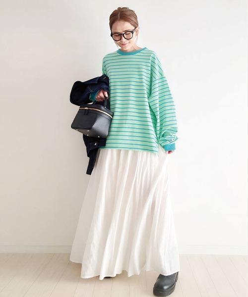 CORNERS（コーナーズ）の「スウェットカットソー（スウェット・レディース・ブラック・M）」の2枚目の写真