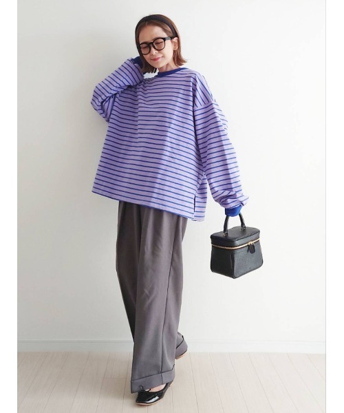 CORNERS（コーナーズ）の「スウェットカットソー（スウェット・レディース・ブラック・M）」の14枚目の写真