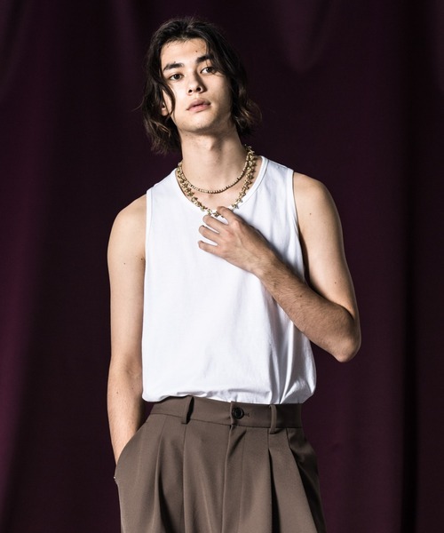 glamb（グラム）の「Orange Tag Tank Top / オレンジタグタンクトップ（タンクトップ・メンズ・ホワイト/ブラック・M/L/S）」の18枚目の写真