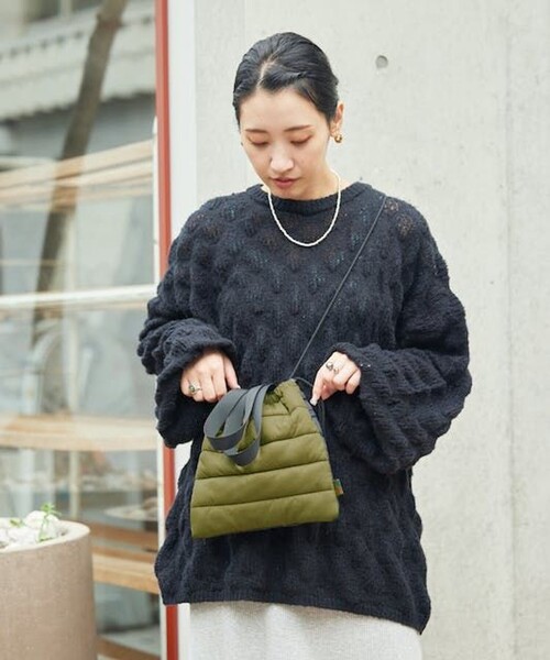 SUBLIME（サブライム）の「SUBLIME × FREAK'S STORE/サブライム × フリークスストア 別注 中綿 DRAWSTING BAG / ドローストリング ナイロン ショルダーバッグ（ショルダーバッグ・レディース・グレー/ブルー/ブラック/ベージュ・ONE SIZE）」の2枚目の写真