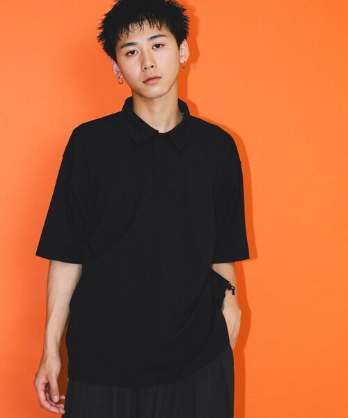 BEAMS(ビームス)の「BEAMS / サイドポケット ポロ シャツ(ポロシャツ・メンズ・ブラック/ホワイト・S/M/L/XL)」の1枚目の写真