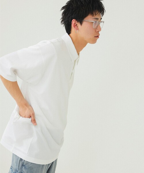 BEAMS(ビームス)の「BEAMS / サイドポケット ポロ シャツ(ポロシャツ・メンズ・ブラック/ホワイト・S/M/L/XL)」の6枚目の写真