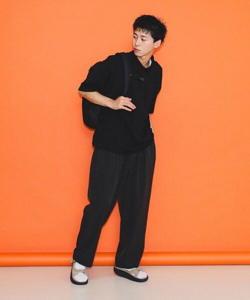 BEAMS(ビームス)の「BEAMS / サイドポケット ポロ シャツ(ポロシャツ・メンズ・ブラック/ホワイト・S/M/L/XL)」の8枚目の写真