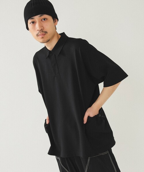 BEAMS(ビームス)の「BEAMS / サイドポケット ポロ シャツ(ポロシャツ・メンズ・ブラック/ホワイト・S/M/L/XL)」の12枚目の写真