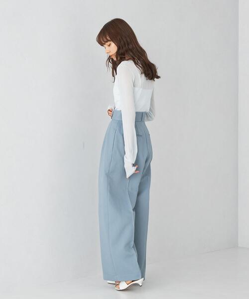 EMMEL REFINES（エメルリファインズ）の「＜EMMEL REFINES＞EM ボートネック シアーリブニット プルオーバー（ニット/セーター・レディース・ホワイト/ブラック/イエロー/ライトブルー・FREE）」の17枚目の写真