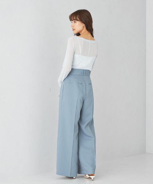 EMMEL REFINES（エメルリファインズ）の「＜EMMEL REFINES＞EM ボートネック シアーリブニット プルオーバー（ニット/セーター・レディース・ホワイト/ブラック/イエロー/ライトブルー・FREE）」の18枚目の写真