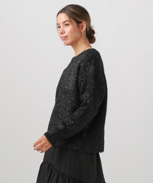 BAYFLOW（ベイフロー）の「ラメフェザーニットプルオーバー（ニット/セーター・レディース・ブラック/ブルー/ライトグレー・FREE）」の8枚目の写真