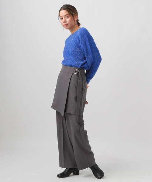 BAYFLOW（ベイフロー）の「ラメフェザーニットプルオーバー（ニット/セーター・レディース・ブラック/ブルー/ライトグレー・FREE）」の9枚目の写真