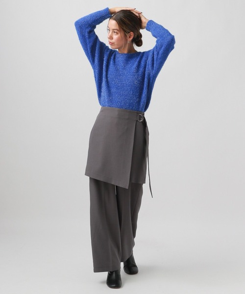 BAYFLOW（ベイフロー）の「ラメフェザーニットプルオーバー（ニット/セーター・レディース・ブラック/ブルー/ライトグレー・FREE）」の10枚目の写真