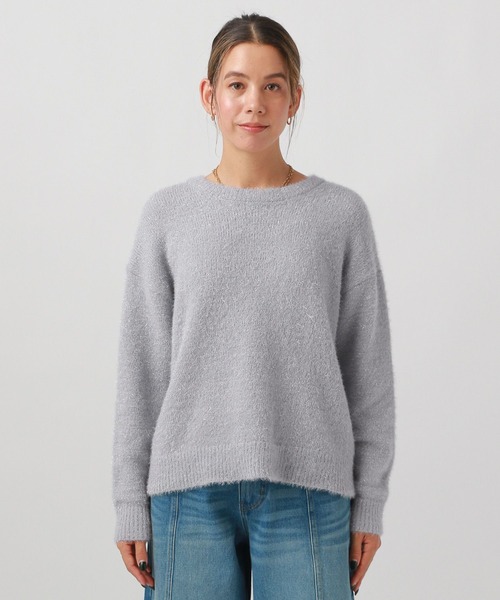 BAYFLOW（ベイフロー）の「ラメフェザーニットプルオーバー（ニット/セーター・レディース・ブラック/ブルー/ライトグレー・FREE）」の12枚目の写真