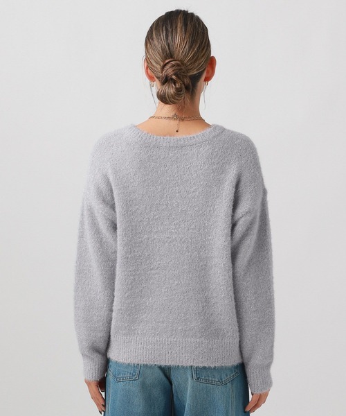 BAYFLOW（ベイフロー）の「ラメフェザーニットプルオーバー（ニット/セーター・レディース・ブラック/ブルー/ライトグレー・FREE）」の14枚目の写真