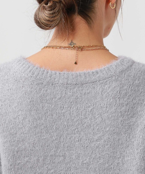 BAYFLOW（ベイフロー）の「ラメフェザーニットプルオーバー（ニット/セーター・レディース・ブラック/ブルー/ライトグレー・FREE）」の15枚目の写真