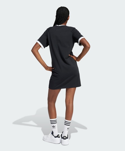 adidas(アディダス)の「スリーストライプス ラグランワンピース / アディダス adidas(ワンピース・レディース・ブラック/ホワイト・X-SMALL/LARGE/MEDIUM/SMALL/X-LARGE/XX-LARGE)」の11枚目の写真