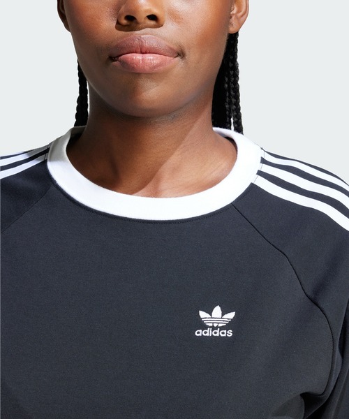 adidas(アディダス)の「スリーストライプス ラグランワンピース / アディダス adidas(ワンピース・レディース・ブラック/ホワイト・X-SMALL/LARGE/MEDIUM/SMALL/X-LARGE/XX-LARGE)」の10枚目の写真