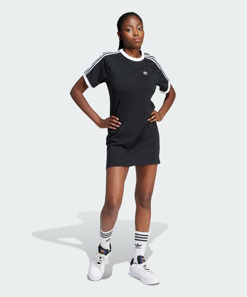 adidas(アディダス)の「スリーストライプス ラグランワンピース / アディダス adidas(ワンピース・レディース・ブラック/ホワイト・X-SMALL/LARGE/MEDIUM/SMALL/X-LARGE/XX-LARGE)」の13枚目の写真